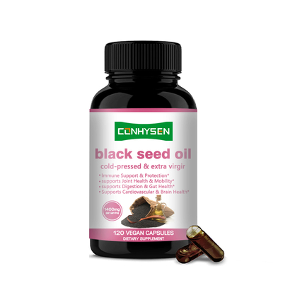 Organic Black Seed Oil Capsules 60 Count for Digestion & Brain Health