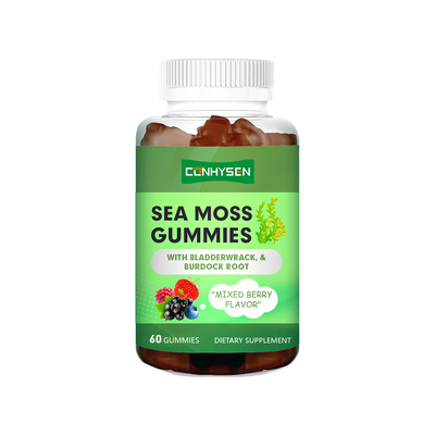 Mixed Berry Taste Sea Moss Gummies Custom Label Promote Bone Joint Health