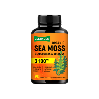 Organic Irish Sea Moss Capsules Custom Label Boost Digestive Function Supplier