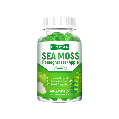 Pomegranate Apple Sea Moss Gummies Support Antioxidant OEM/ODM Custom