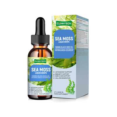 Black Seed Oil Sea Moss Liquid Drops Improve Skin Hair Health Wholesale Custom