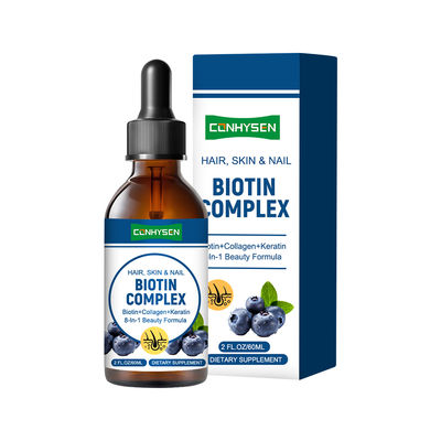Biotin Complex Liquid Drops Women Men Beauty Wellness Support HealthWholesale Custom